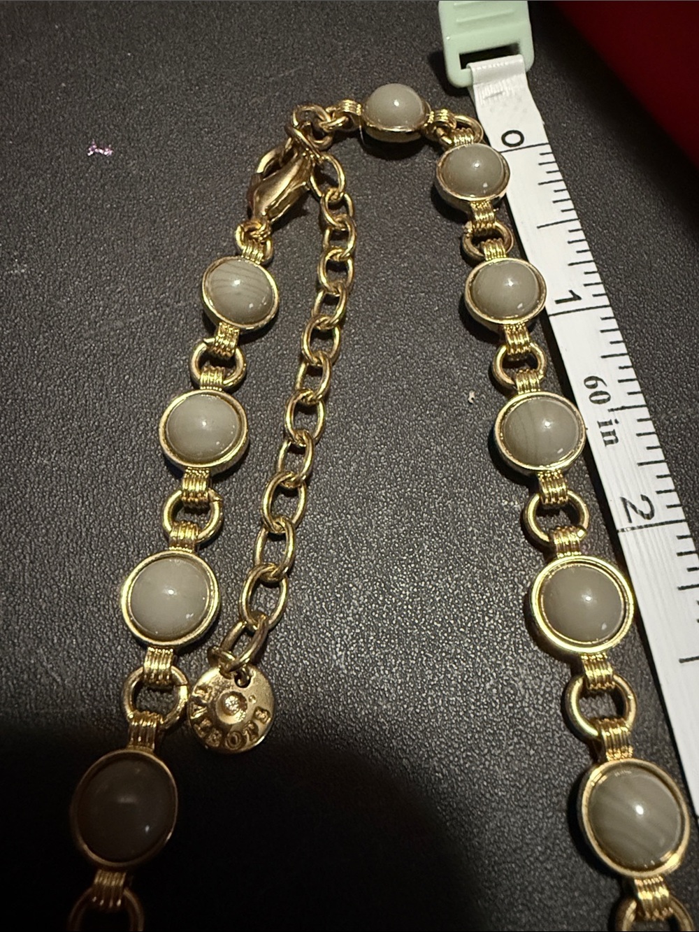 Talbots Statement Peach and Gray Gem Necklace Set - Women Jewelry - Picture 3 of 4